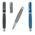 Bettoni Collection Roller Ball Pen w/ Anodized Etched Grid Design